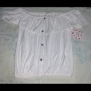 Off the shoulders ruffle blouse